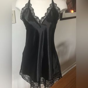 NEW! Black Negligee/Slip - Size Medium